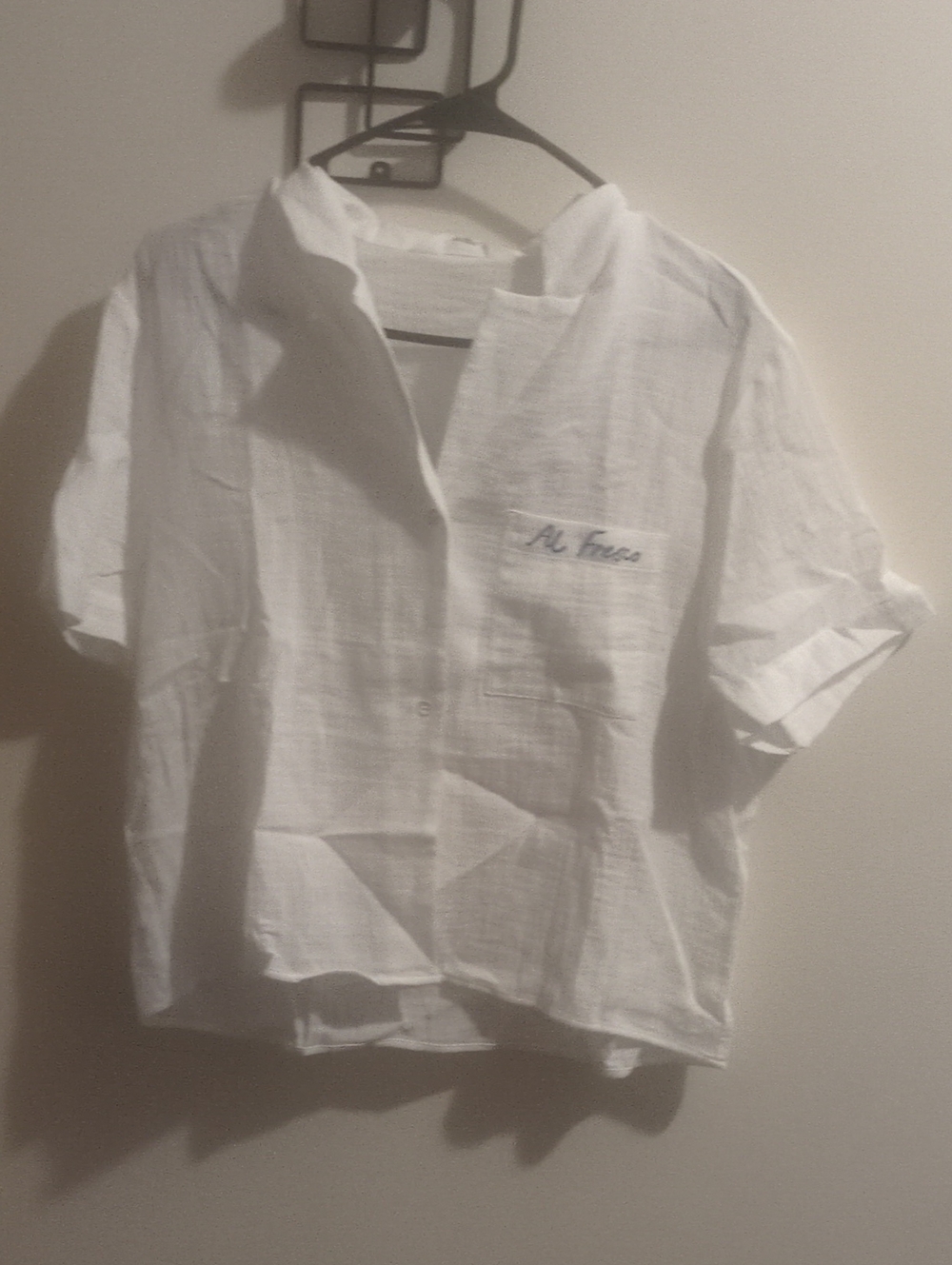 Market & Spruce White Short-Sleeve Button-Front Kids Shirt